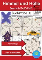 Vorschau - Spiele - Himmel und Hölle Buchstabe X - DaZ/DaF, Deutsch (falten/basteln) - Deckblatt