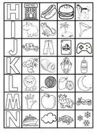 anteprima - Flashcard - Flashcard alfabeto a colori e da colorare - Pagina 2