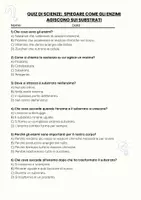 anteprima - Quiz - Spiegare come gli enzimi agiscono sui substrati - Pagina 1