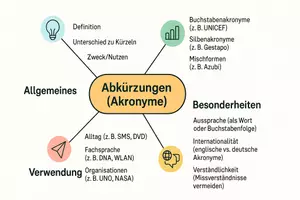 Vorschau - Arbeitsblätter - Arbeitsblätter zum Thema "Abkürzung" + Lösung & MP3 + Mindmap + Infografik - Seite 2