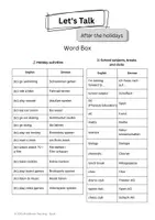 Vorschau - Arbeitsblätter - Englisch Sprechen üben: Ferien & Schulstart (5/6, Partnerarbeit) - Seite 3