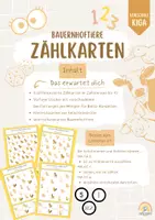Vorschau - Spiele - Zählkarten Bauernhoftiere (ZR bis 10) - Deckblatt