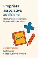anteprima - Presentazioni / Lavagne - Risolvere espressioni con la proprietà associativa - Pagina di copertina