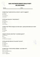 anteprima - Quiz - Riconoscimento delle parti del discorso - Pagina 1