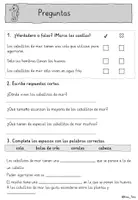 Vista previa - Hojas de trabajo - Caballito de mar | Texto, poema, tareas & dibujos para colorear | 1.º a 4.º de primaria - página 3
