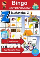 Vorschau - Spiele - Wortschatz Bingo - Buchstabe Z (Klasse 1 und 2) - Deckblatt
