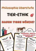 Vorschau - Arbeitsblätter - Tier-Ethik– Haben Tiere Würde? (Arbeitsblatt & Rollenspiel) - Deckblatt