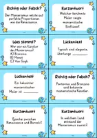 Vorschau - Quiz - Manierismus Quizkarten - 24 Quizkärtchen | Quiz | Kunst - Seite 2