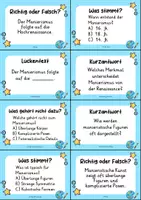 Vorschau - Quiz - Manierismus Quizkarten - 24 Quizkärtchen | Quiz | Kunst - Seite 1