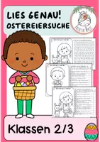 Vorschau - Arbeitsblätter - Lies genau! (Die Ostereiersuche) - Deckblatt