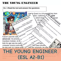 Vorschau - Arbeitsblätter - The Young Engineer – Englisch Lesetext & Übungen A2–B1 - Deckblatt