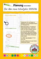 Vorschau - Stundenentwürfe - Vorlage für die Jahresplanung Schuljahr 2025/26 HOCHFORMAT - Deckblatt