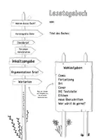 Vorschau - Arbeitsblätter - Lesetagebuch für verschiedene Bücher 2-fach differenziert - Deckblatt