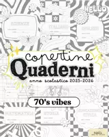 anteprima - Altro tipo di materiale - COPERTINE quaderni discipline 2025-2026 - linea 70's vibes - Pagina di copertina