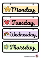 Vorschau - Stundenentwürfe - Flip-Kalender (visueller Kalender) auf Englisch - Seite 1