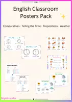 Vista previa - Refuerzo / NEE / Materiales de apoyo - English Classroom Posters - Portada