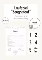 Vorschau - Spiele - Laufspiel "Zeugnislauf" - Ausdauer / Kondition (Sport) - Deckblatt