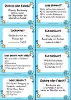 Vorschau - Quiz - Wassily Kandinsky Quizkarten - 24 Quizkärtchen | Quiz | Kunst - Seite 1