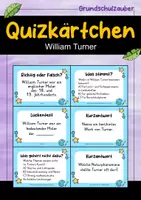 Vorschau - Quiz - William Turner Quizkarten - 24 Quizkärtchen | Quiz | Kunst - Deckblatt