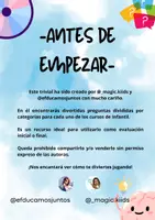 Vista previa - Juegos / Gamificación - Trivial infantil (3, 4 y 5 años) - página 1