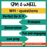 Vista previa - Juegos / Gamificación - Spin-a-Wheel WH Questions | Speaking Game for Kids | Conversation - página 1