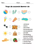 Vorschau - Arbeitsblätter - Sommer Arbeitsheft Deutsch Grundschule - Lesen, Schreiben, Lückentexte, Rätsel - Seite 1
