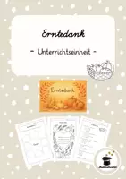 Vorschau - Unterrichtsreihen - Erntedank – Unterrichtseinheit Religion | Arbeitsblätter Grundschule Klasse 1–2 - Deckblatt