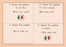 Vorschau - Präsentationen/Tafelbilder - Allie´s cards: Nice to meet you - Seite 1