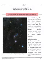 Vorschau - Unterrichtsreihen - Unser Universum - Die Sterne - Seite 1