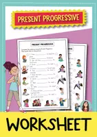 Vorschau - Arbeitsblätter - Present Progressive Worksheet - 2-fach differenziert (Englisch) - Deckblatt