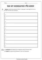 Vorschau - Arbeitsblätter - Erdkunde / Geographie - Erste Stunde im neuen Schuljahr - Seite 1