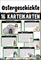 Vorschau - Stationenlernen - Die Ostergeschichte - Karteikarten - Deckblatt