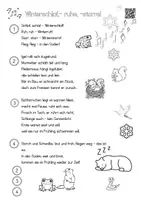 Vorschau - Arbeitsblätter - Winterschlaf, Winterruhe, Winterstarre, Tiere im Winter - Seite 1