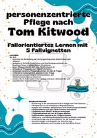 Vorschau - Arbeitsblätter - Fallorientiertes Lernen - personenzentrierte Pflege nach Kitwood - Deckblatt