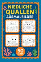Vorschau - Mal- und Bastelvorlagen - Quallen Ausmalbilder (50 niedliche Malvorlagen) inkl. Stundenentwurf (PDF) - Deckblatt
