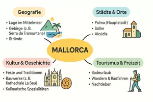Vorschau - Arbeitsblätter - Arbeitsblätter zum Thema "Mallorca" + Lösung & MP3 + Mindmap + Infografik - Seite 2