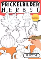 Vorschau - Mal- und Bastelvorlagen - 🍂 Herbst-Prickelbilder als Fensterdekoration – 10 Vorlagen zum Ausmalen und Prickeln in 2 Größen 🍁 - Deckblatt