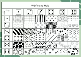 Vorschau - Mal- und Bastelvorlagen - Würfle und Male für den BG Unterricht - Deckblatt