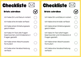 Vorschau - Merkblätter - Checkliste Briefe Brieffreundschaft Aufbau - Seite 1