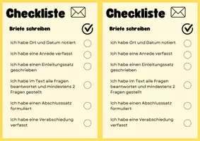 Vorschau - Merkblätter - Checkliste Briefe Brieffreundschaft Aufbau - Deckblatt
