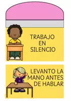 Vista previa - Para docentes: organización, planificación y formación - Tarjetas con normas de clase fundamentales. - página 1