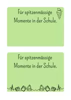 Vorschau - Bildkarten - Für spitzenmässige Momente in der Schule (Schulstart) (Spitzer) - Seite 1