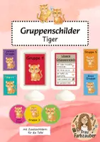 Vorschau - Bildkarten - Gruppenschilder, Tischgruppen Tiger / Tigerklasse - Deckblatt
