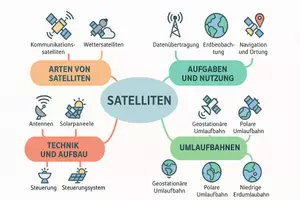 Vorschau - Arbeitsblätter - Arbeitsblätter zum Thema "Satelliten" + Lösung & MP3 + Mindmap + Infografik - Seite 2