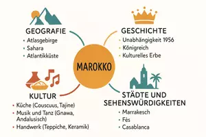 Vorschau - Arbeitsblätter - Arbeitsblätter zum Thema "Marokko" + Lösung & MP3 + Mindmap + Infografik - Seite 3