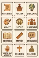 Vorschau - Präsentationen/Tafelbilder - Stundenplan, Fächerkarten, Klassenraum - Seite 1