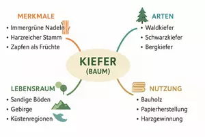 Vorschau - Arbeitsblätter - Arbeitsblätter zum Thema "Kiefer (Baum)" + Lösung & MP3 + Mindmap + Infografik - Seite 2