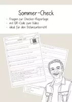 Vorschau - Arbeitsblätter - Fragen zur Checker-Reportage: Der Sommer-Check - Deckblatt