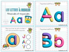 Aperçu - Apprentissages en autonomie - Les lettres à modeler- Minuscules et majuscules - Page 1