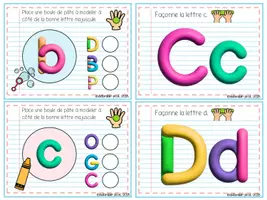 Aperçu - Apprentissages en autonomie - Les lettres à modeler- Minuscules et majuscules - Page 2